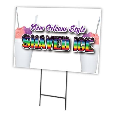Signmission New Orleans Style Shav Yard & Stake outdoor plastic coroplast window, C-1216 New Orleans Style Shav C-1216 New Orleans Style Shav